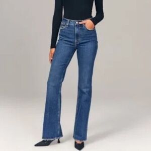 Abercrombie & Fitch The 70s Vintage Flare Ultra High Rise Blue Jeans 26 Regular